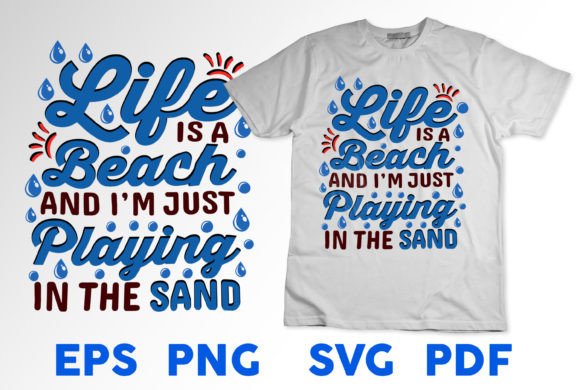 Beach Summer Typography T-Shirt Designs Graphics Review