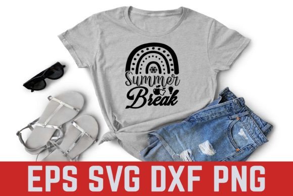 Summer Break Teacher SVG Design: Graphics & T-Shirt Designs