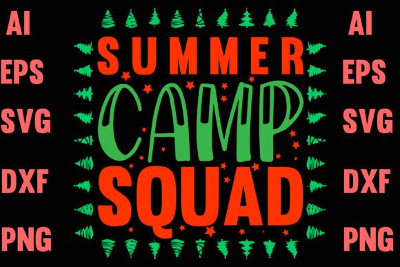Summer Camp Squad Graphics for T-Shirt Designs