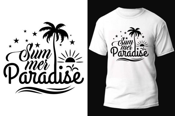 Summer Paradise SVG T-shirt Design: Graphics Review