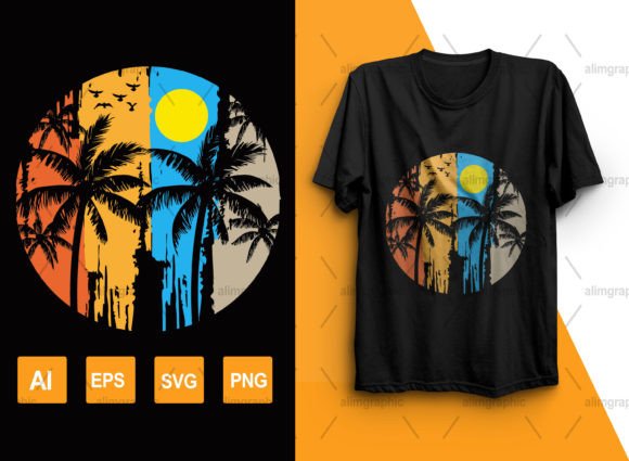 Summer-Vibes Designs: Graphics for T-Shirt Designs